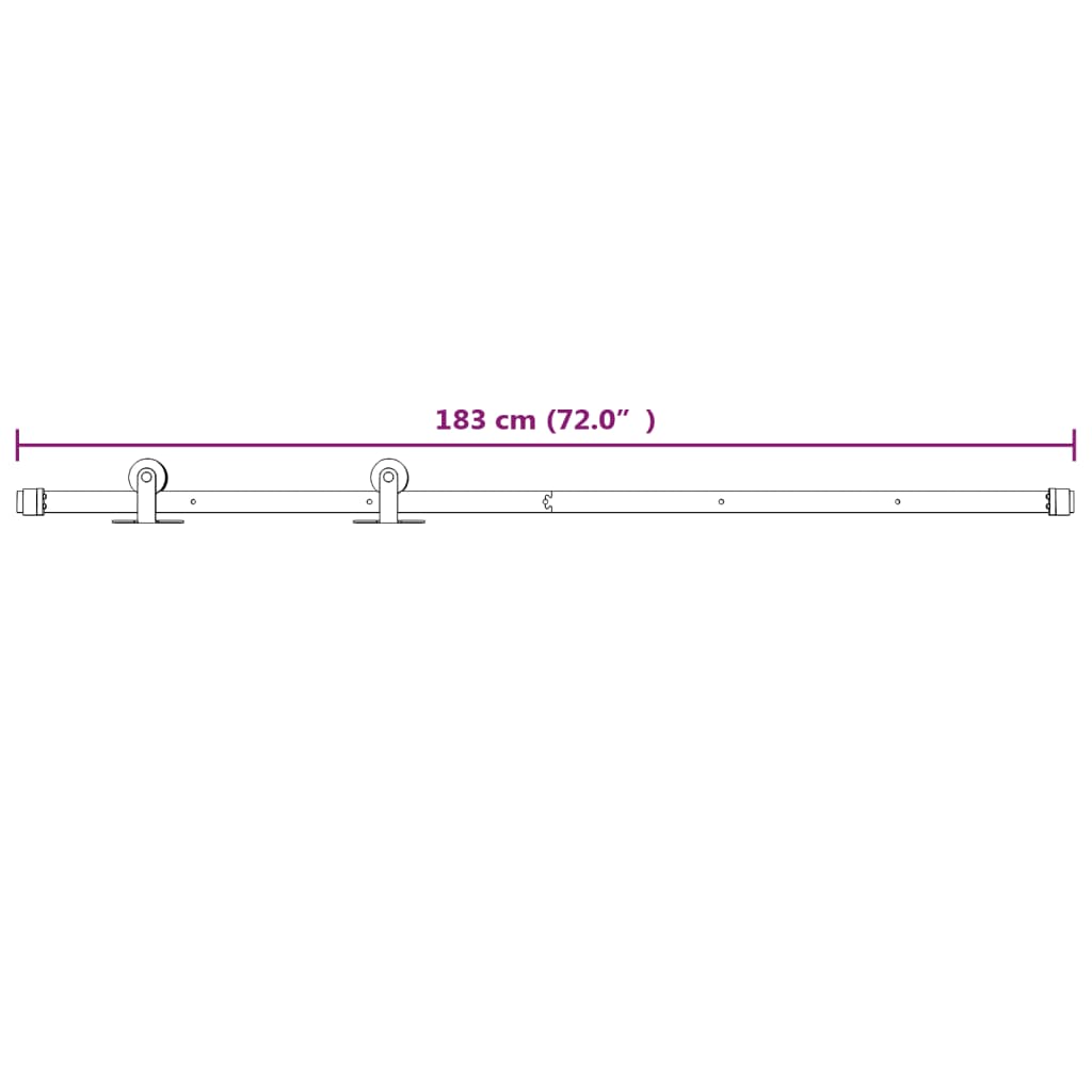 vidaXL Porte coulissante et kit de quincaillerie 90x210 cm pin massif