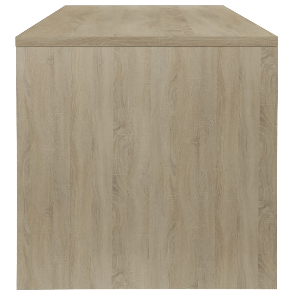 vidaXL Table basse Blanc et chêne sonoma 100 x 40 x 40 cm Aggloméré