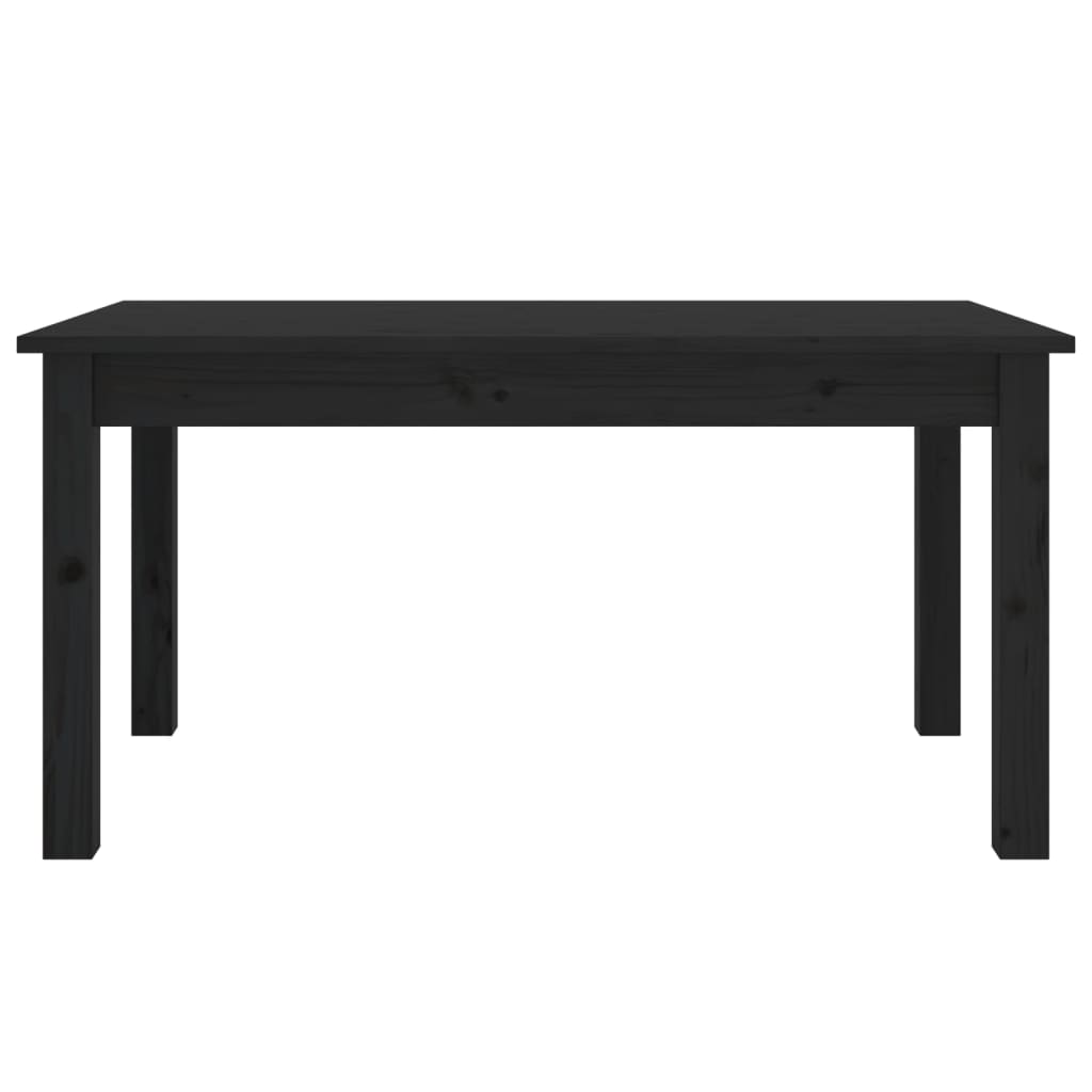 vidaXL Table basse Noir 80x50x40 cm Bois massif de pin