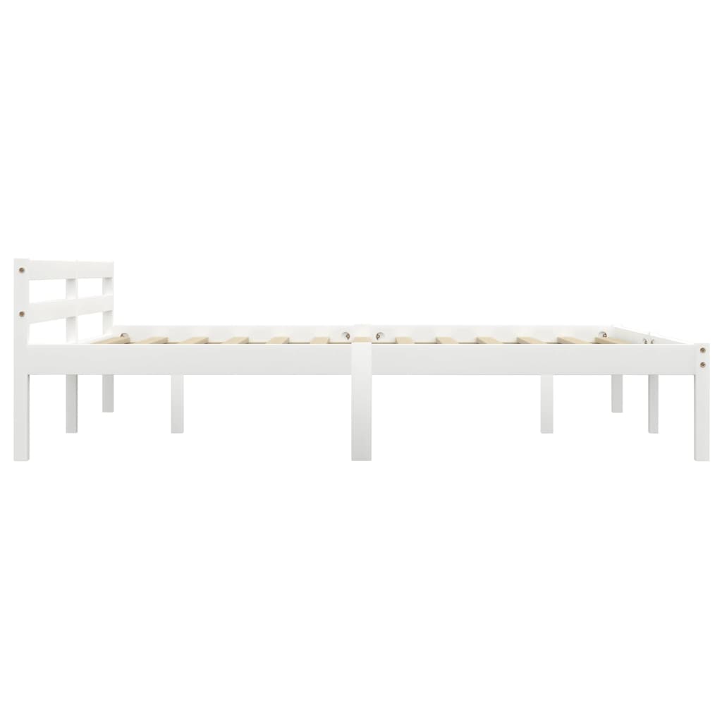 vidaXL Cadre de lit sans matelas blanc bois massif de pin 180x200 cm