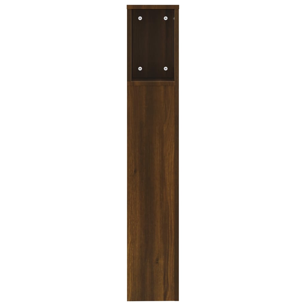 vidaXL Armoire de tête de lit Chêne marron 200x18,5x104,5 cm