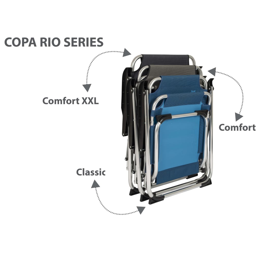 Bo-Camp Chaise de camping pliable Copa Rio Classic Graphite