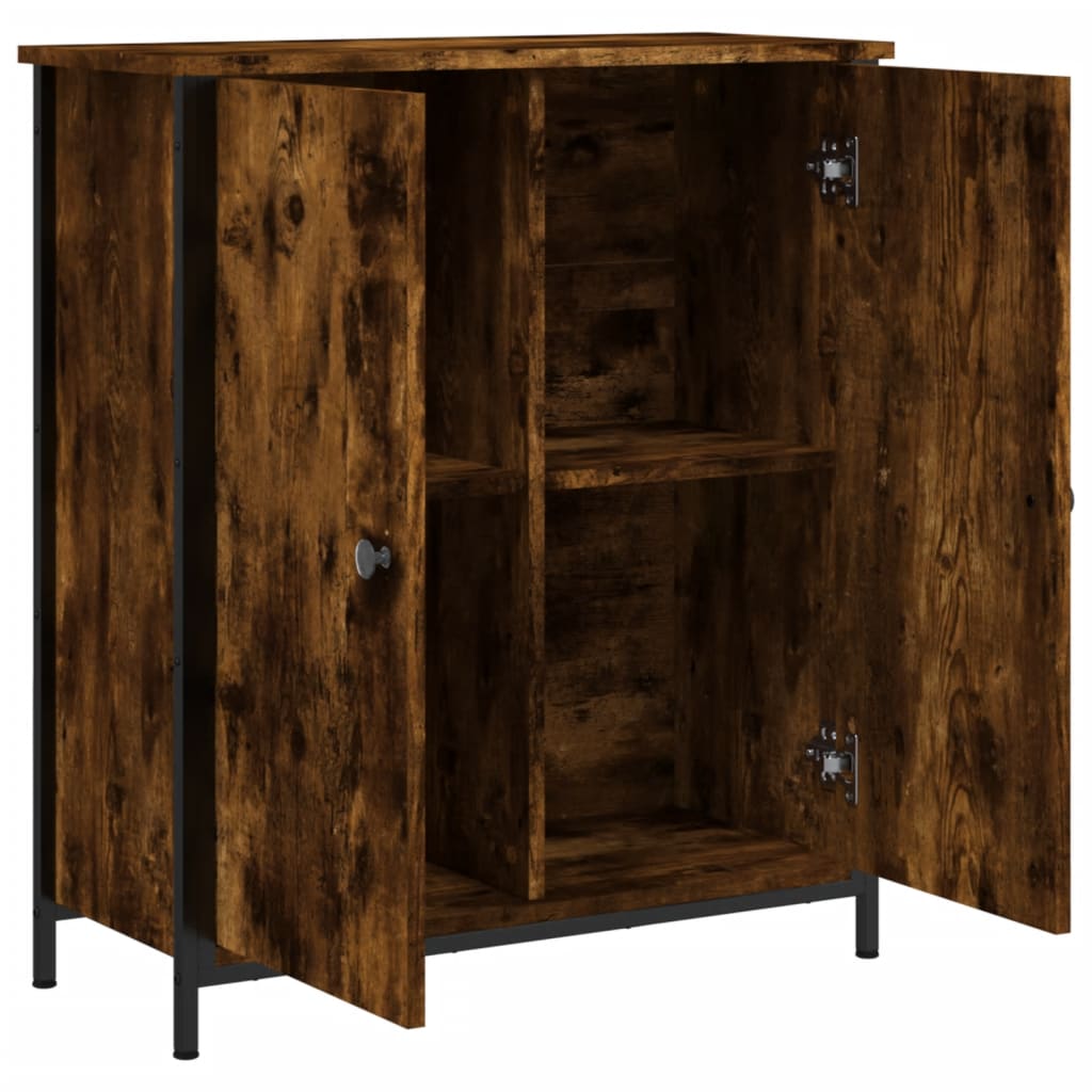 vidaXL Buffet chêne fumé 70x30x80 cm bois d'ingénierie