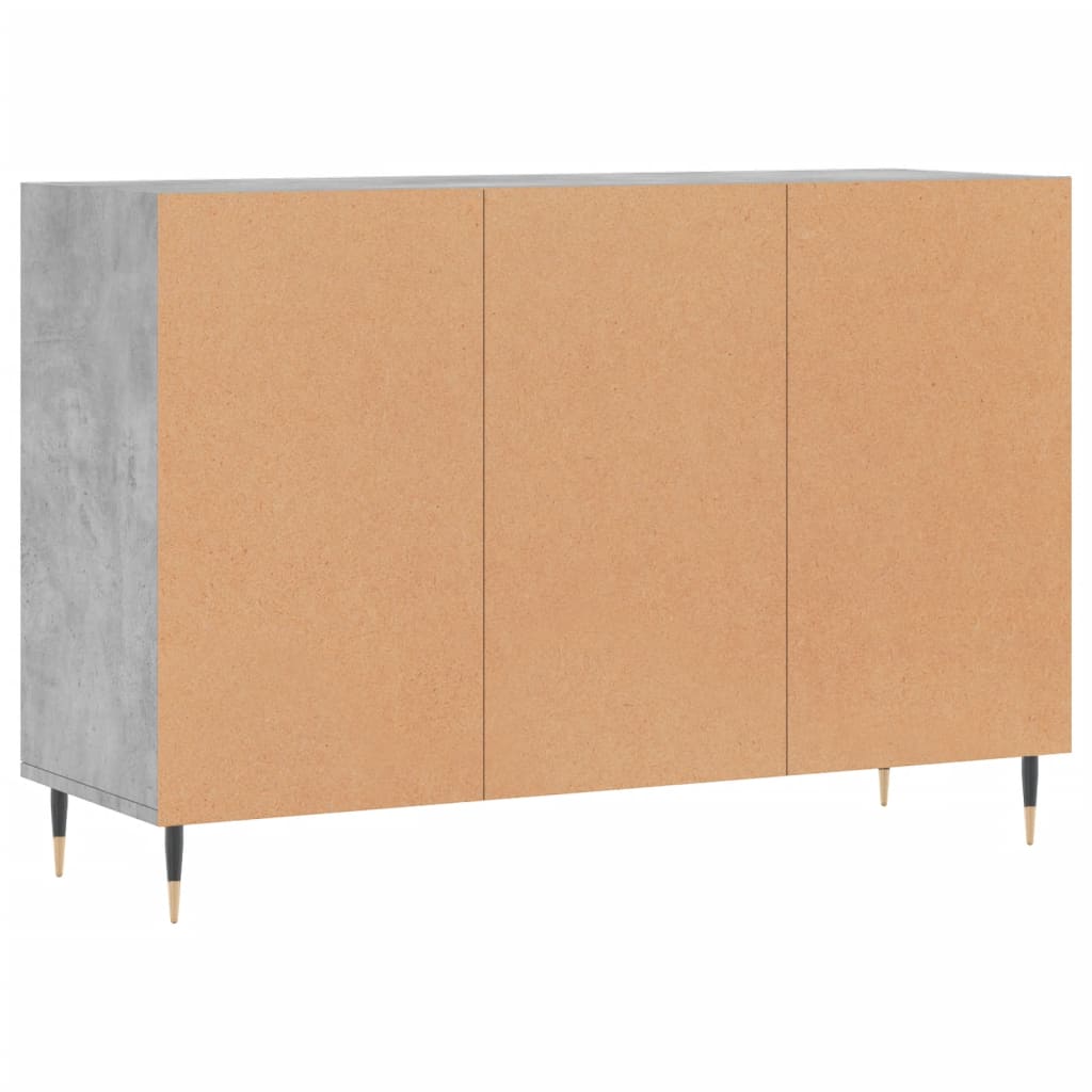 vidaXL Buffet gris béton 103,5x35x70 cm bois d'ingénierie