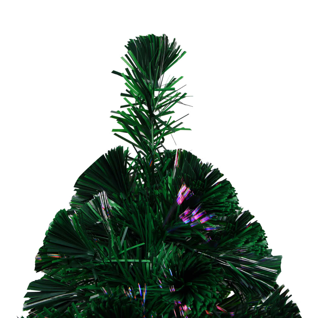vidaXL Sapin de Noël artificiel avec support vert 240 cm fibre optique