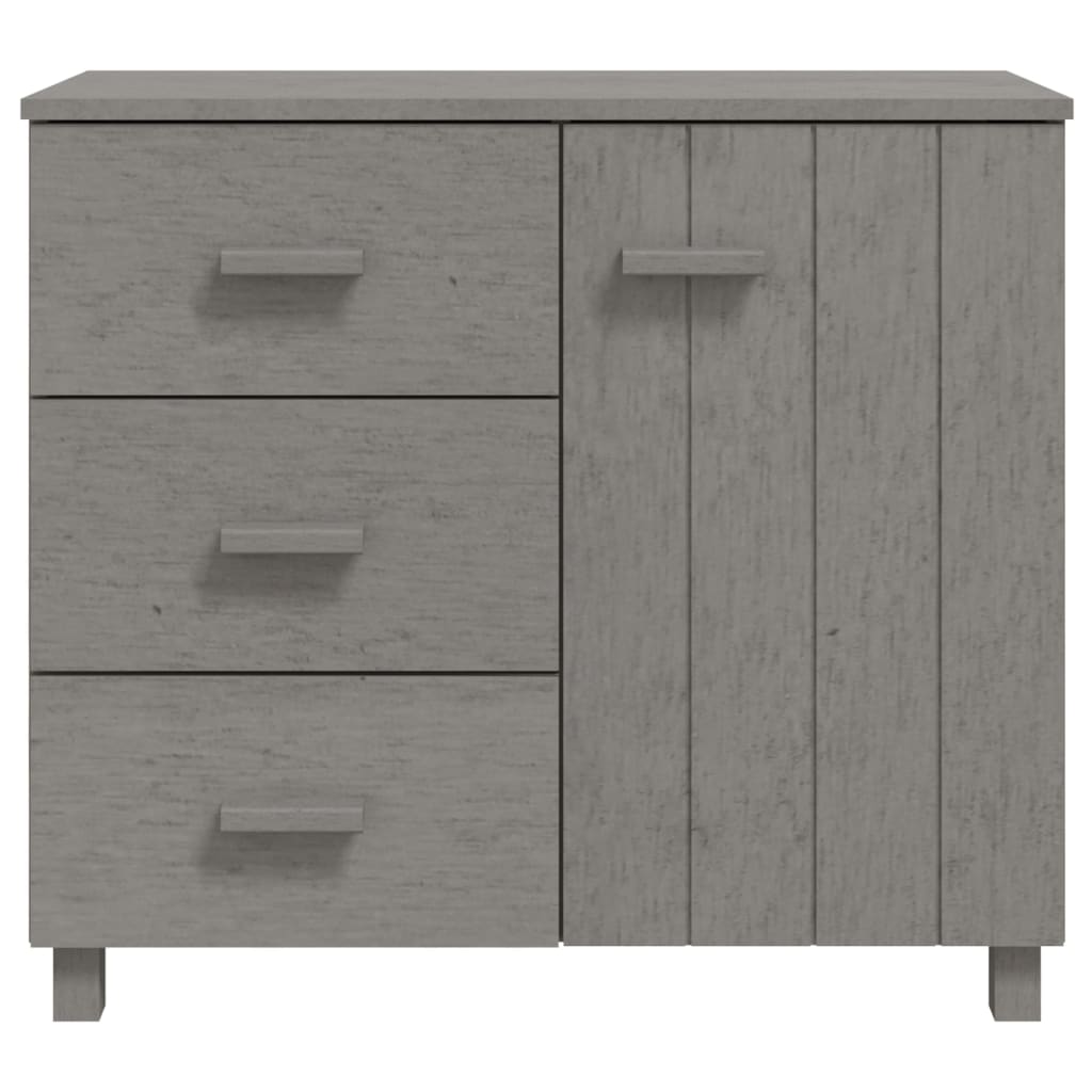 vidaXL Buffet HAMAR Gris clair 90x40x80 cm Bois massif de pin