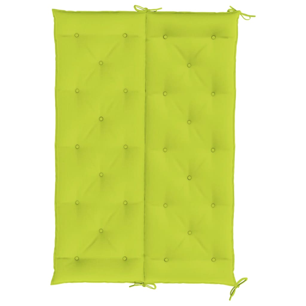 vidaXL Coussins de banc de jardin lot de 2 vert vif tissu Oxford