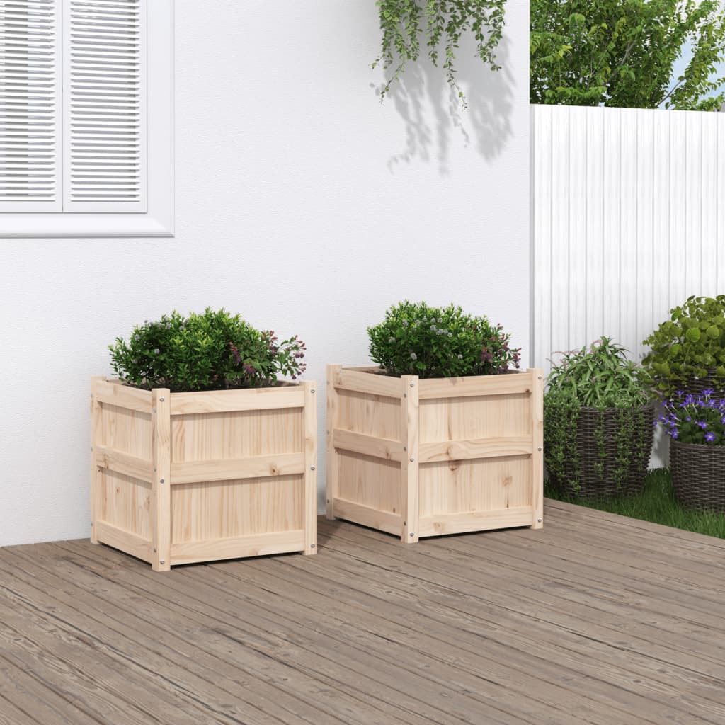 vidaXL Jardinières 2 pcs bois de pin massif