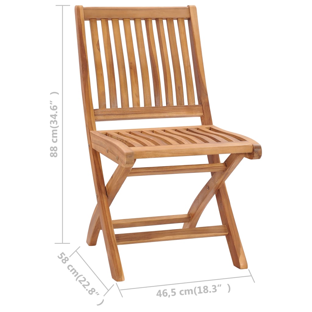 vidaXL Ensemble à manger de jardin 5 pcs Bois de teck massif