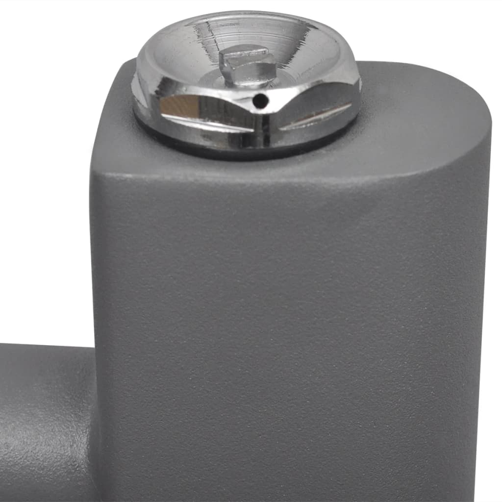 vidaXL Sèche-serviettes eau chaude à rails droits gris 600x1160 mm