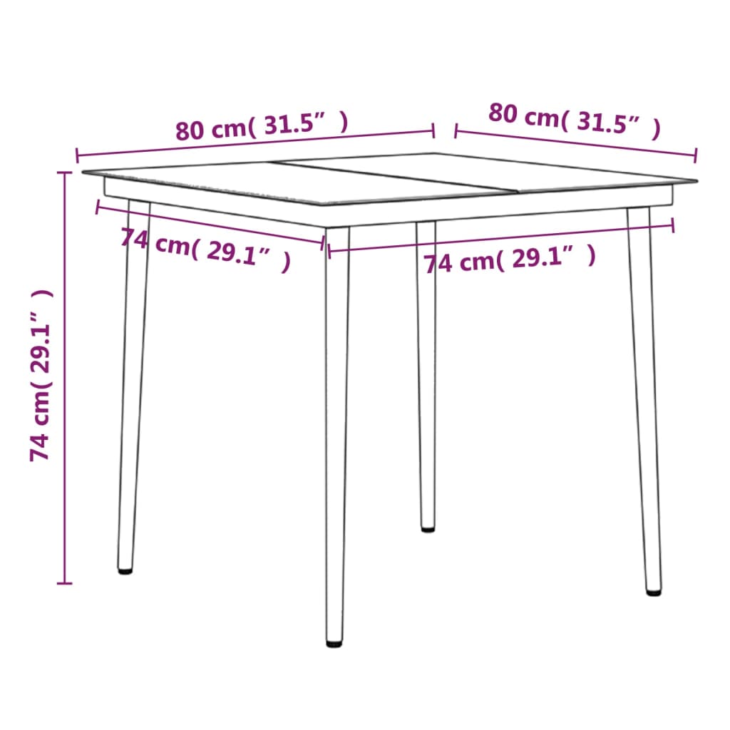 vidaXL Mobilier à dîner d'extérieur avec coussins 3 pcs Gris et noir