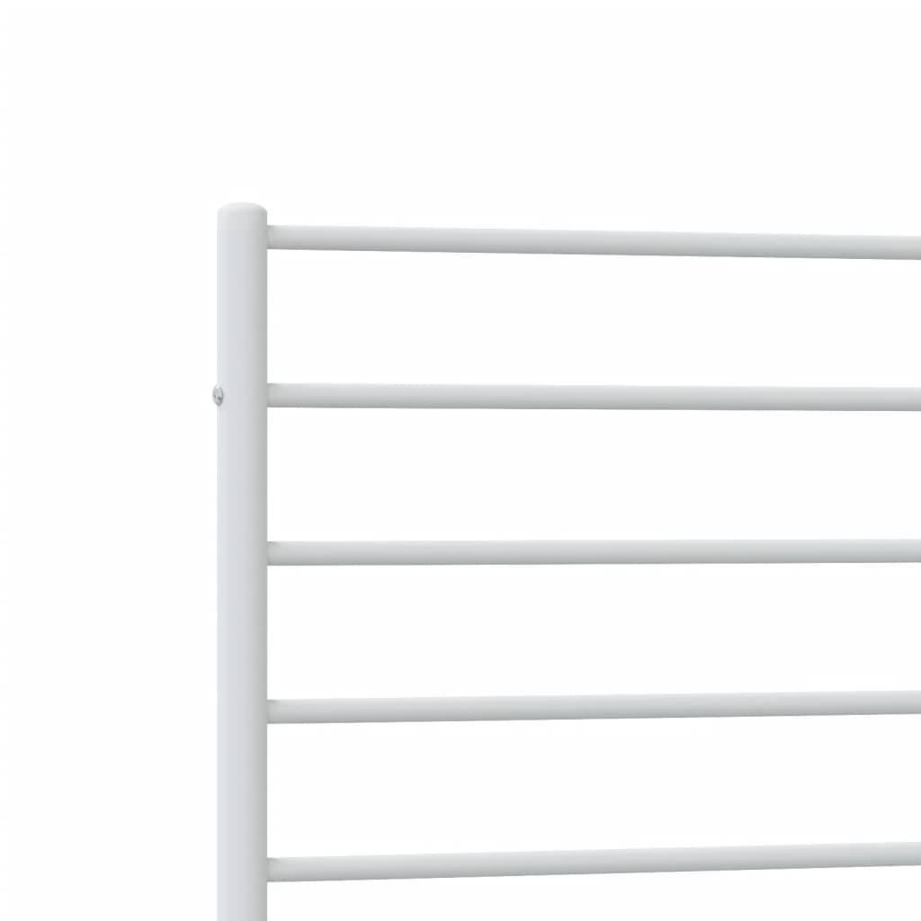 vidaXL Cadre de lit métal sans matelas et pied de lit blanc 100x190 cm