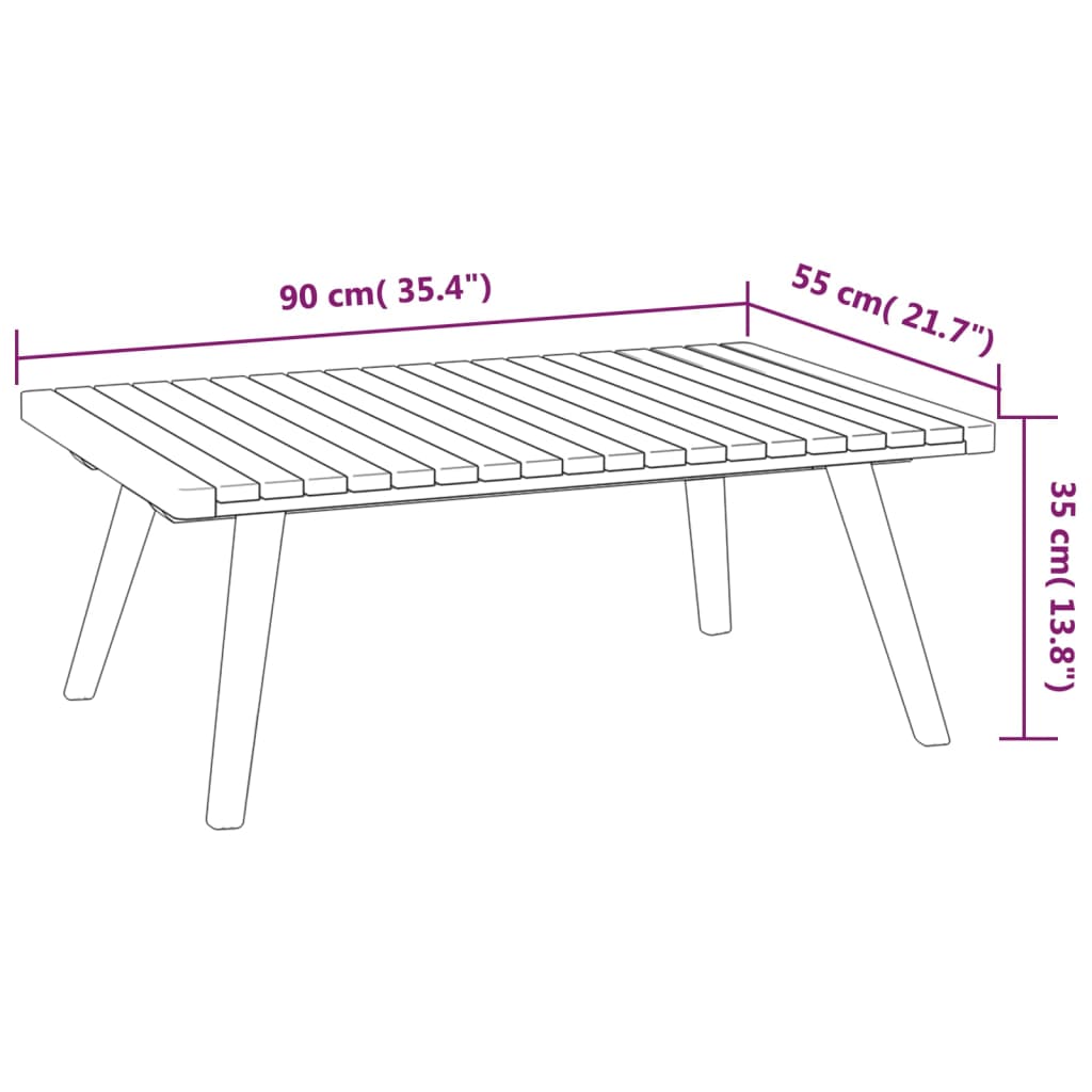 vidaXL Salon de jardin 3 pcs avec coussins Bois d'acacia massif