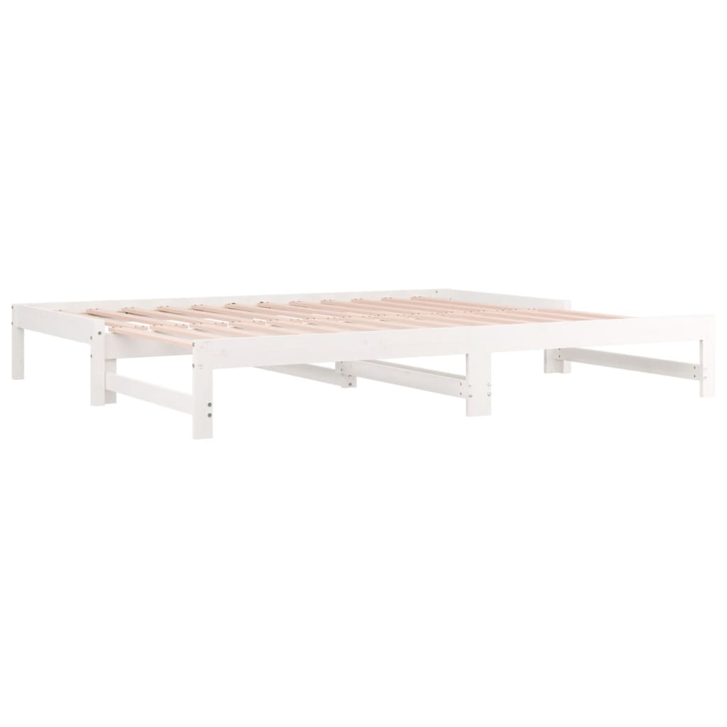 vidaXL Lit coulissant sans matelas blanc 2x(90x190) cm