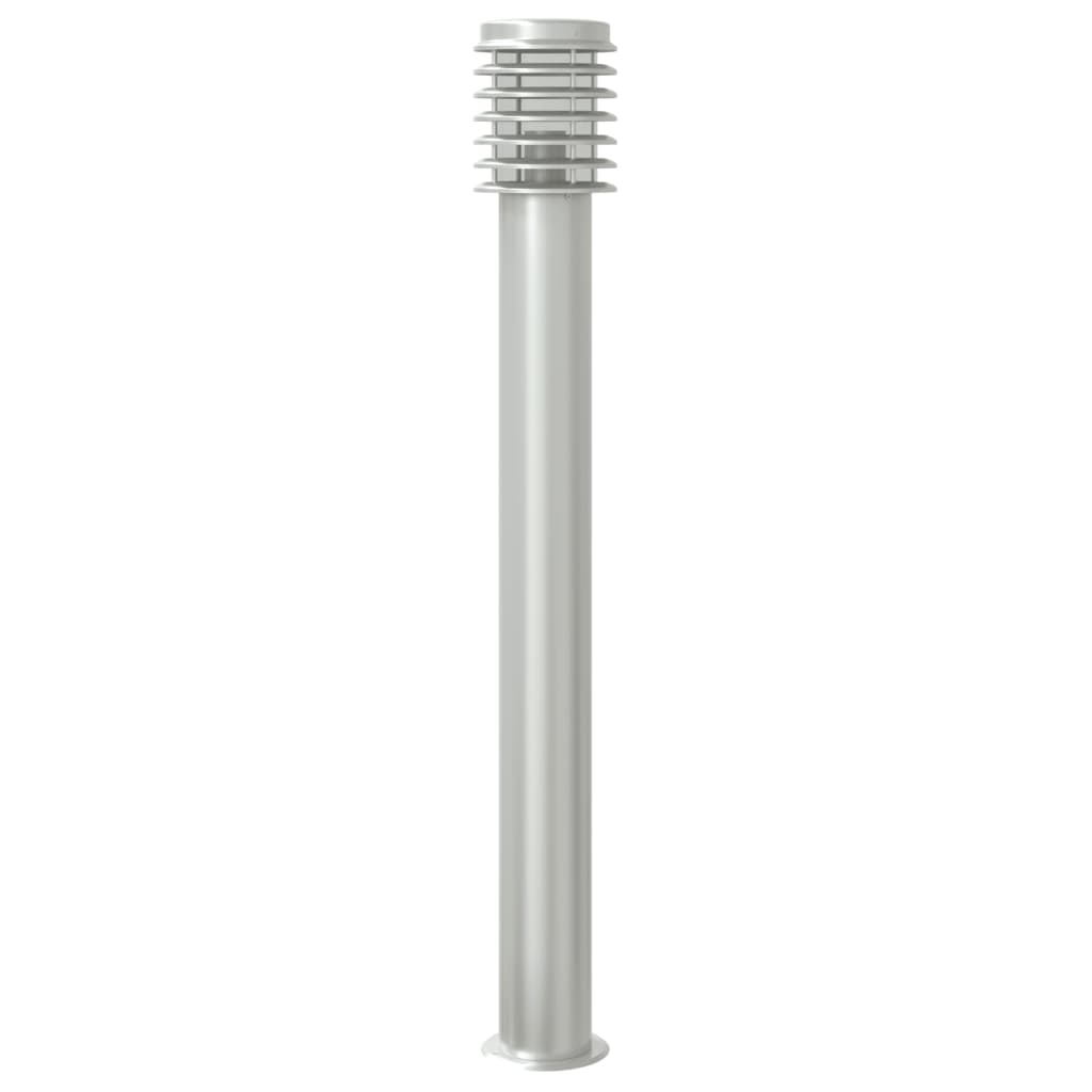 vidaXL Lampadaire d'extérieur argenté 110 cm acier inoxydable