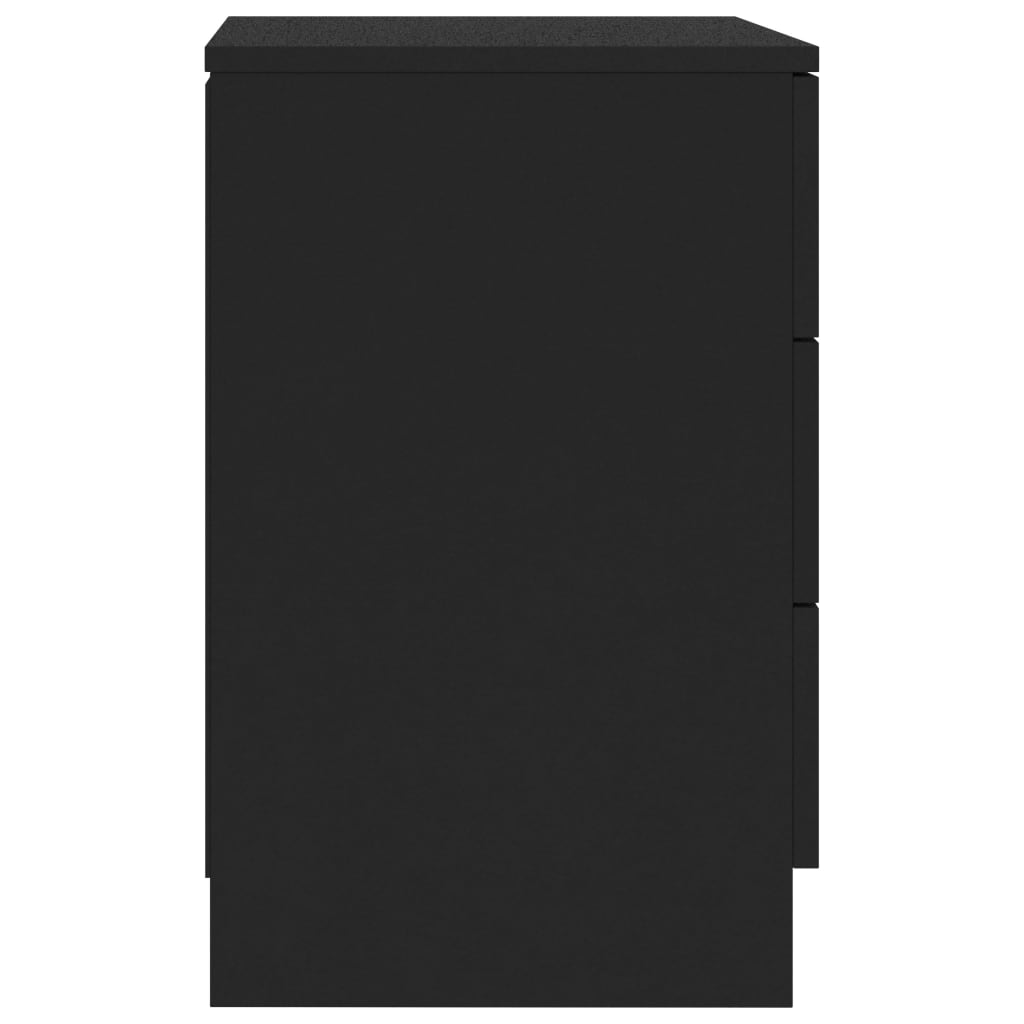 vidaXL Table de chevet Noir 38 x 35 x 56 cm Aggloméré