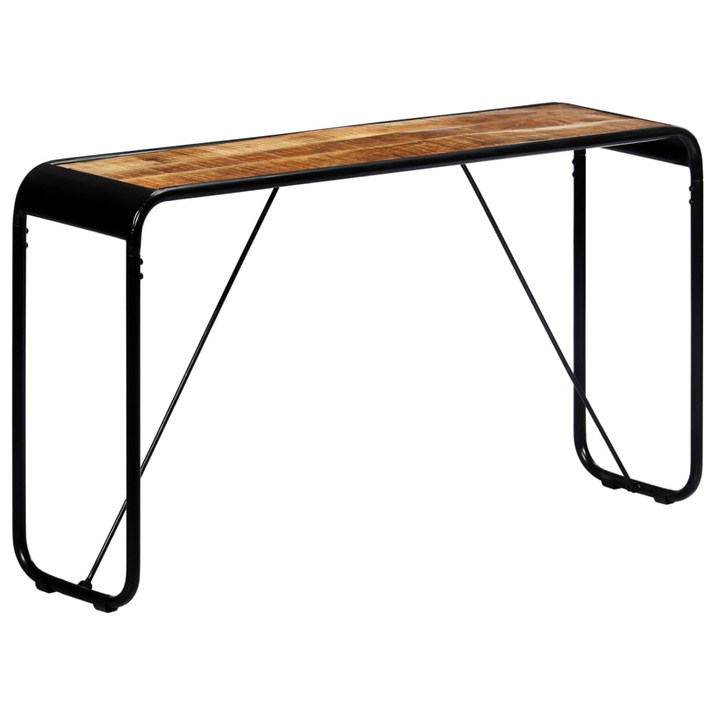 vidaXL Table console 140 x 35 x 76 cm Bois de manguier massif brut