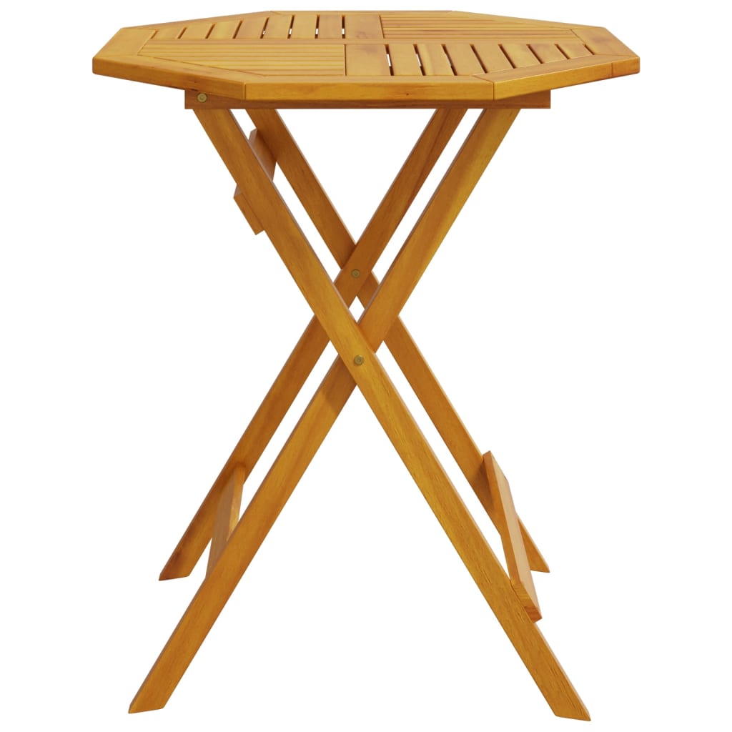 vidaXL Table pliable de jardin Ø70x75 cm bois d'acacia massif