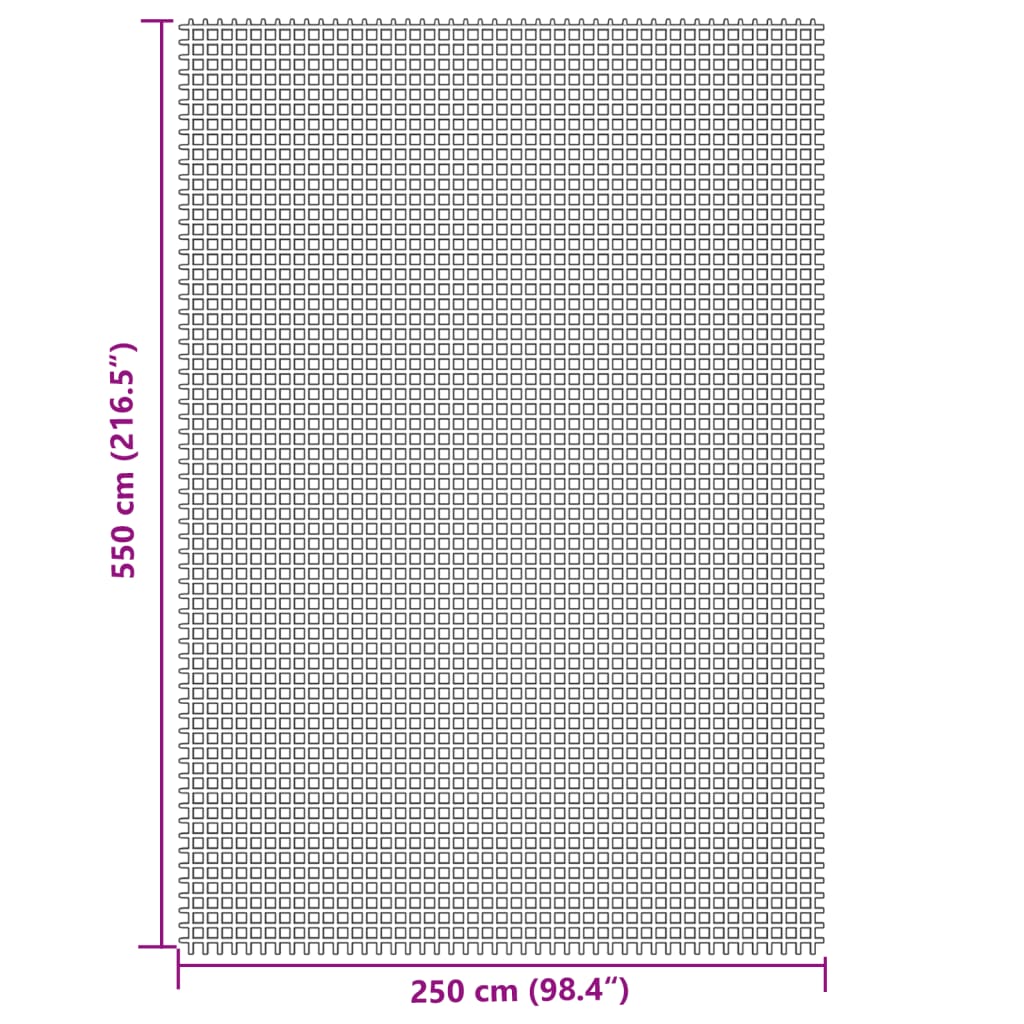 vidaXL Tapis de sol de camping gris clair 5,5x2,5 m