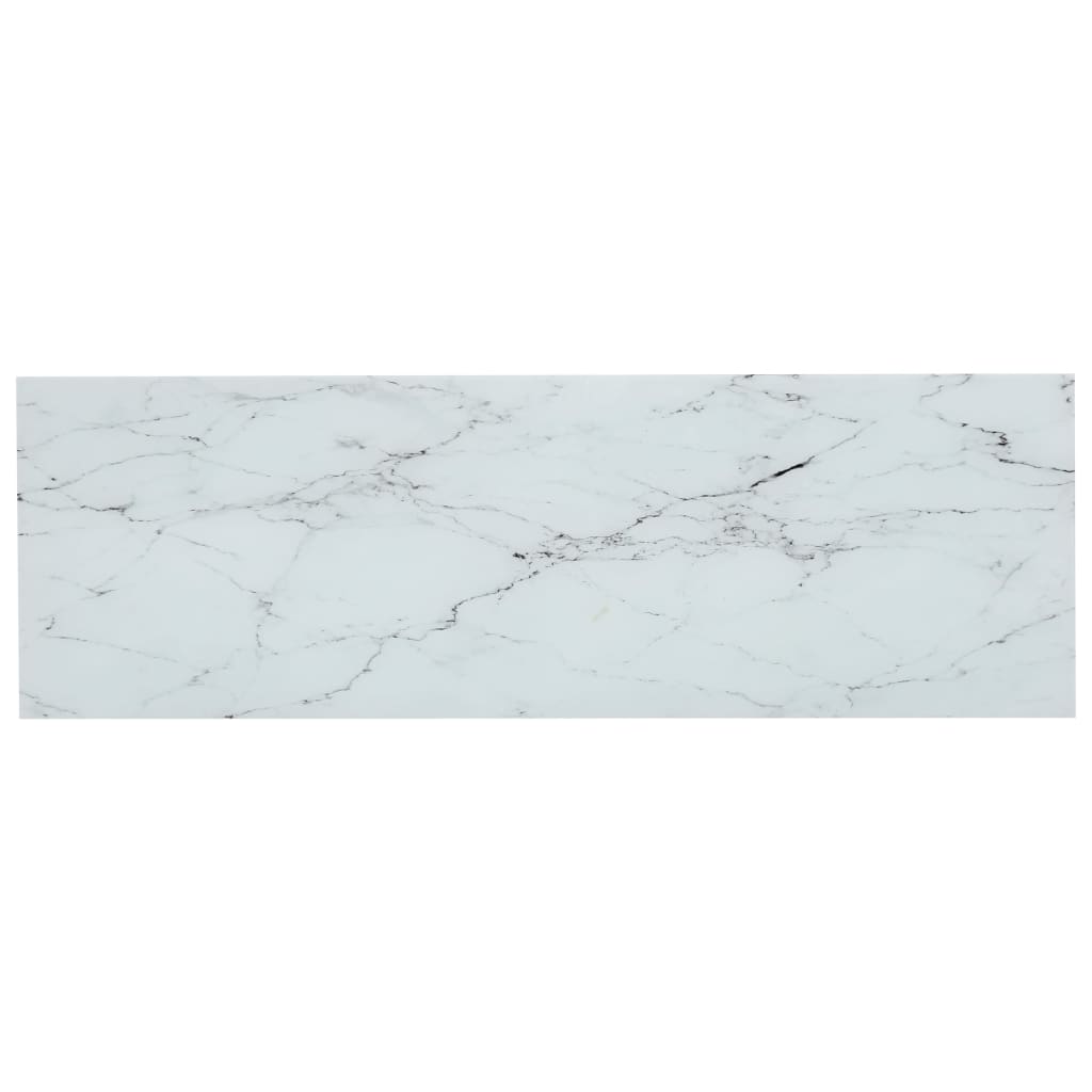 vidaXL Étagère transparent et marbre blanc 100x36x90 cm verre trempé