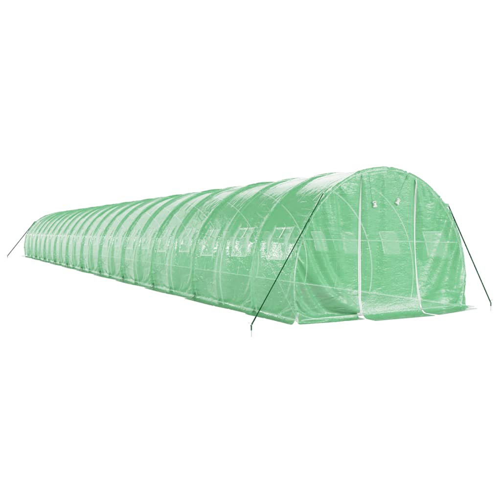 vidaXL Serre avec cadre en acier vert 66 m² 22x3x2 m