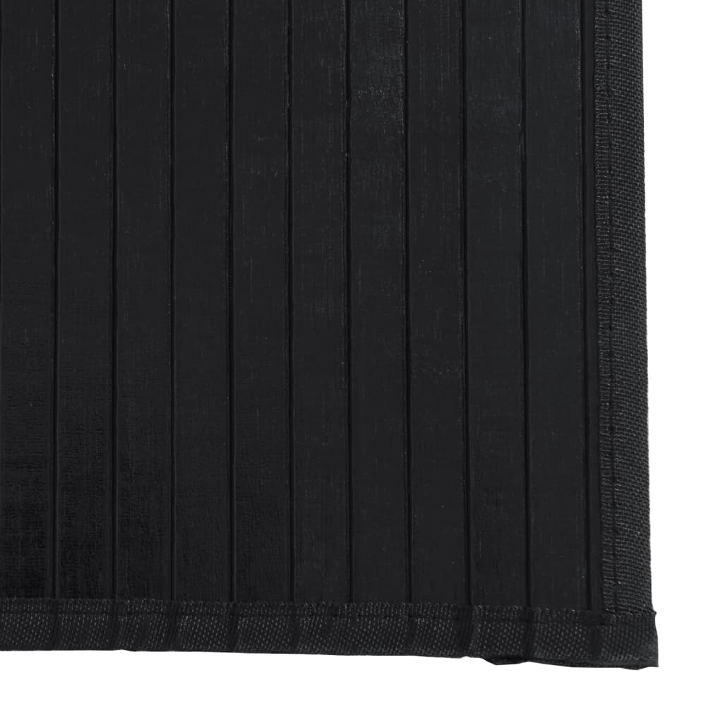 vidaXL Tapis rectangulaire noir 70x1000 cm bambou