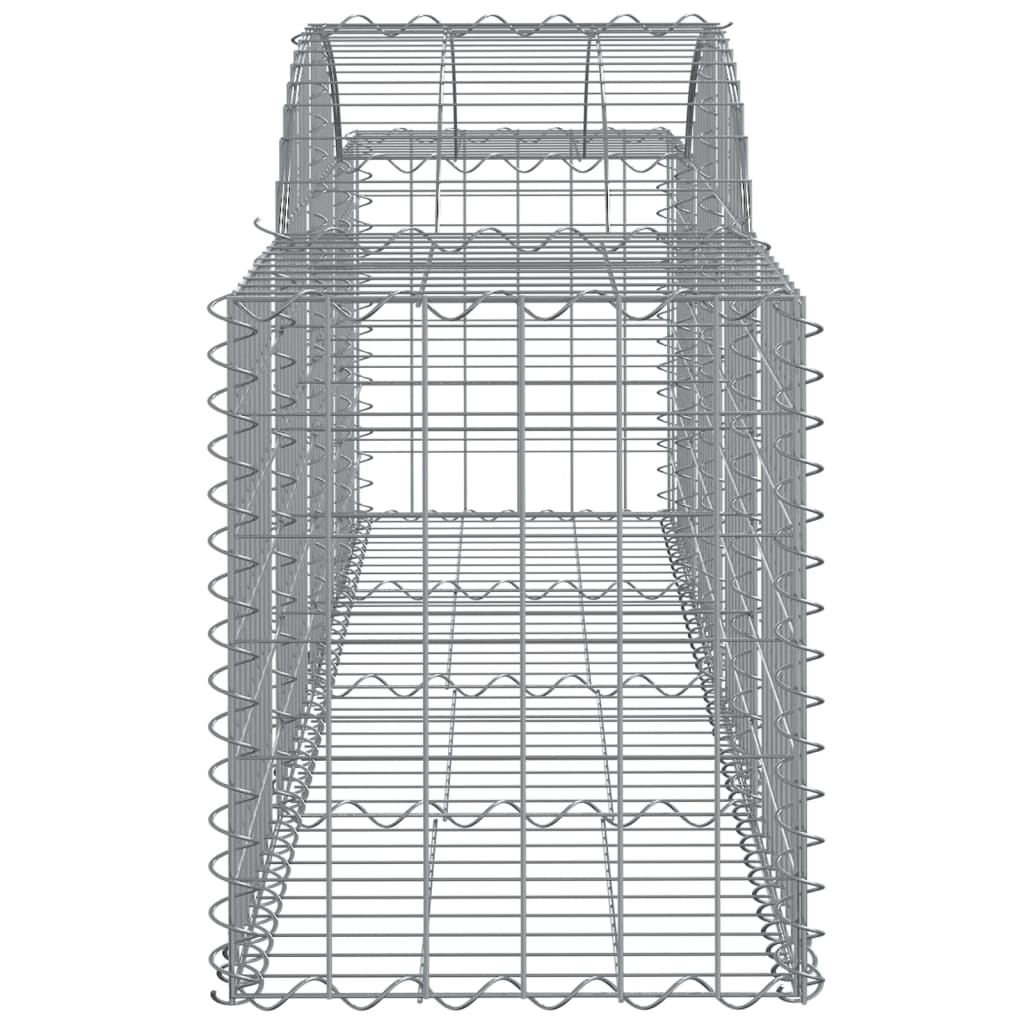 vidaXL Paniers à gabions arqués 3 pcs 200x50x60/80 cm Fer galvanisé