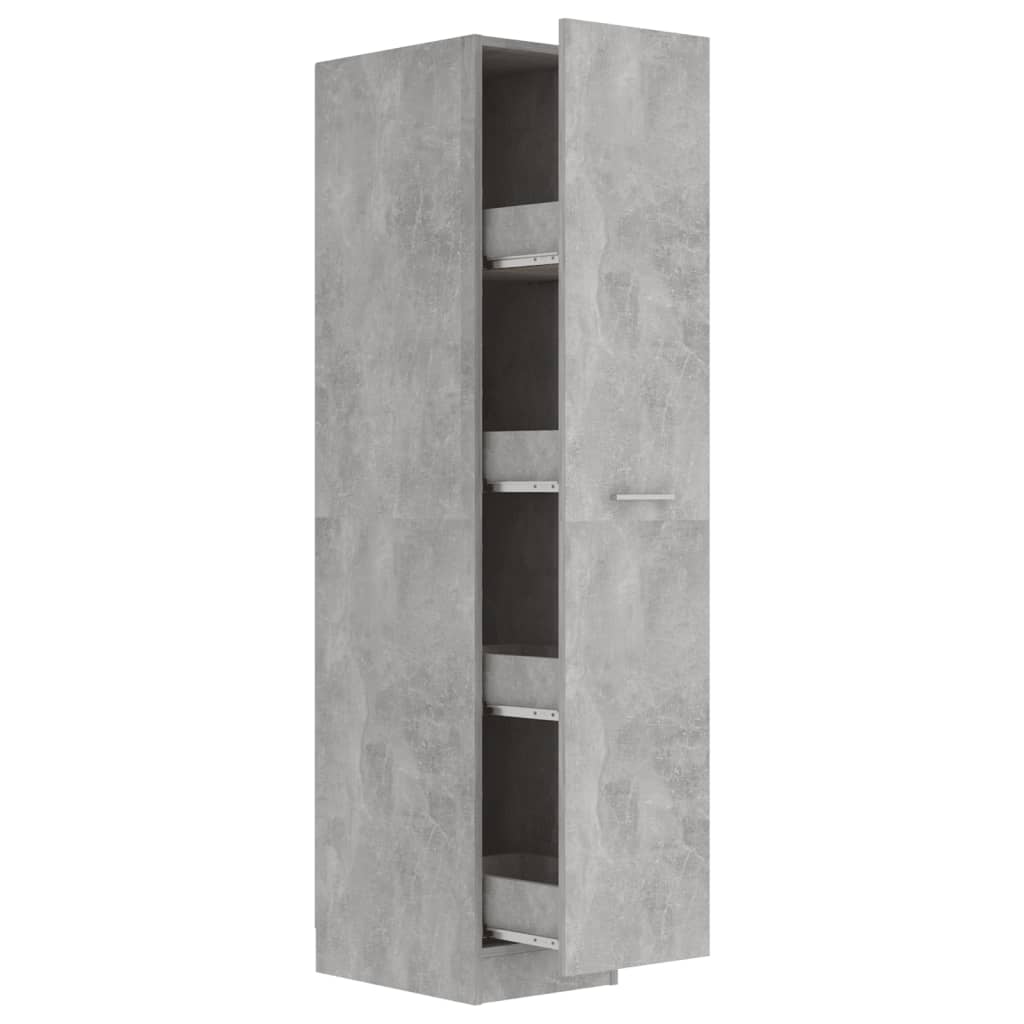 vidaXL Armoire d'apothicaire Gris béton 30x42,5x150 cm Bois ingénierie