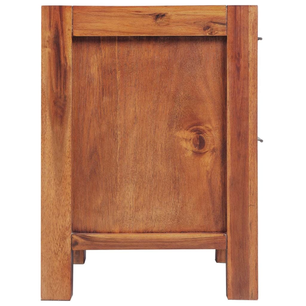 vidaXL Table de chevet Bois d'acacia solide Marron 45x42x58 cm