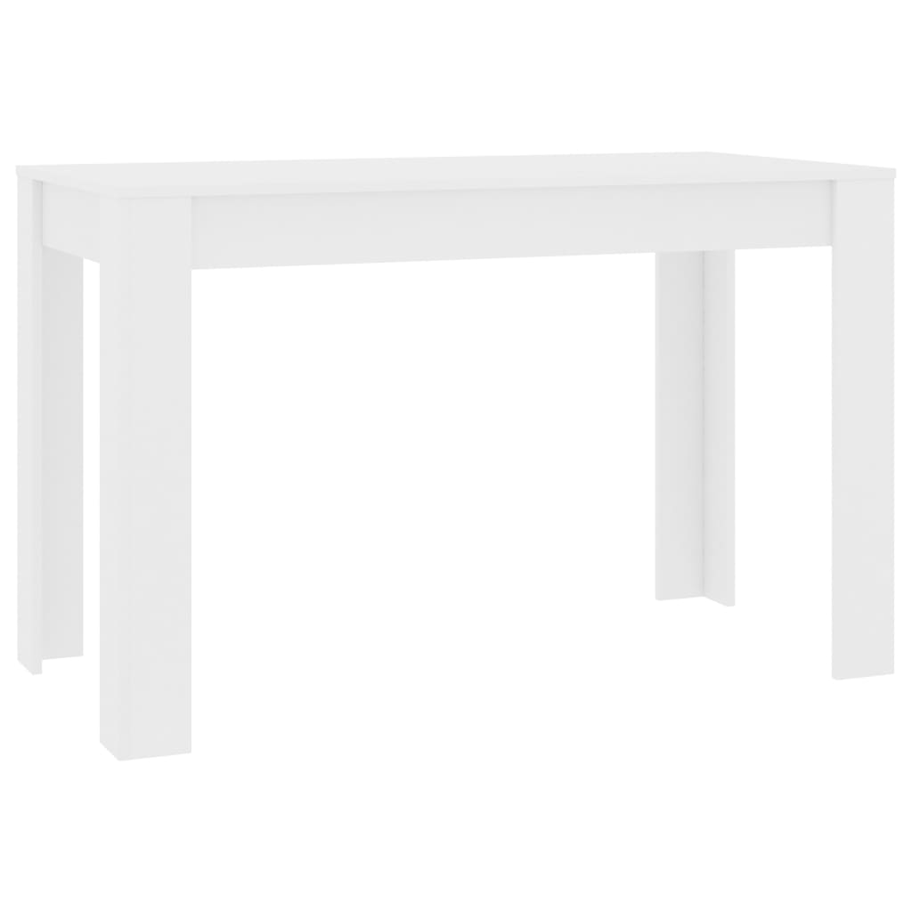 vidaXL Table de salle à manger Blanc 120 x 60 x 76 cm Aggloméré