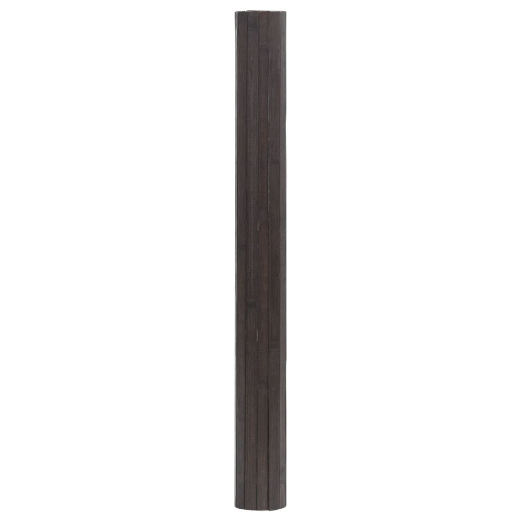 vidaXL Tapis rectangulaire marron foncé 70x300 cm bambou