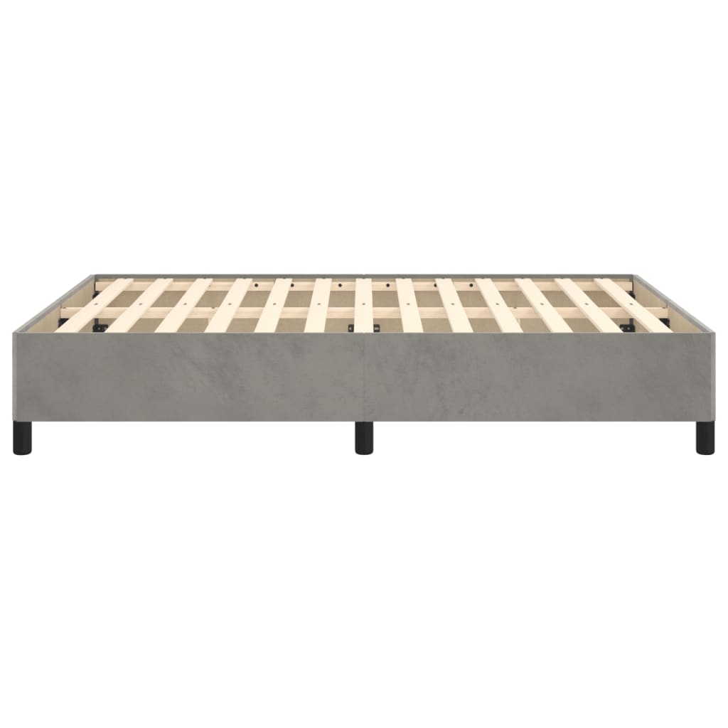 vidaXL Cadre de lit sans matelas gris clair 140x190 cm velours