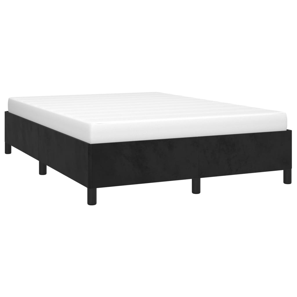 vidaXL Cadre de lit sans matelas noir 140x190 cm velours