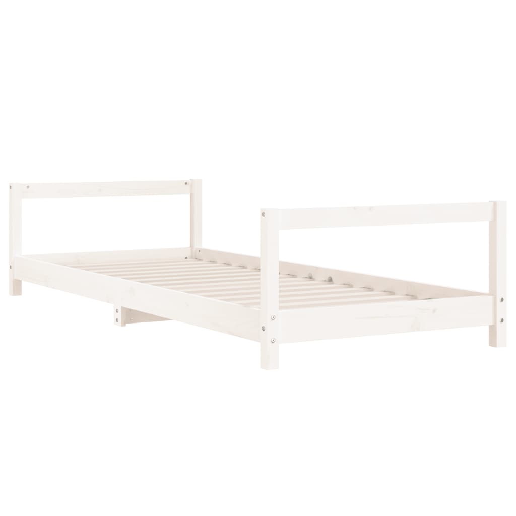 vidaXL Cadre de lit pour enfants blanc 80x200 cm bois de pin massif