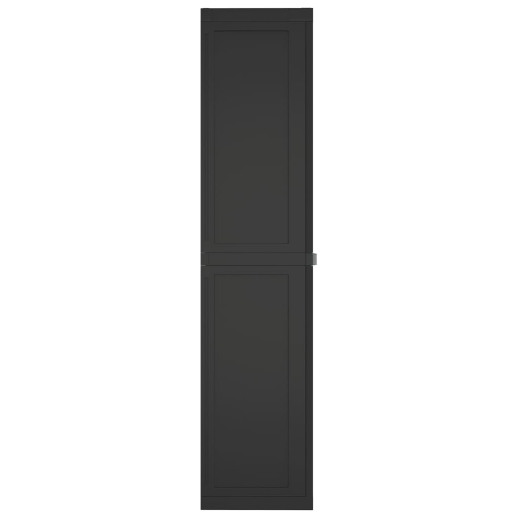 vidaXL Armoire de rangement d'extérieur noir 65x37x165 cm PP
