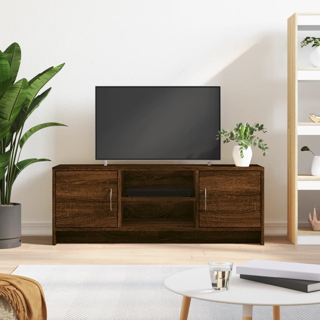 vidaXL Meuble TV chêne marron 102x30x37,5 cm bois d'ingénierie
