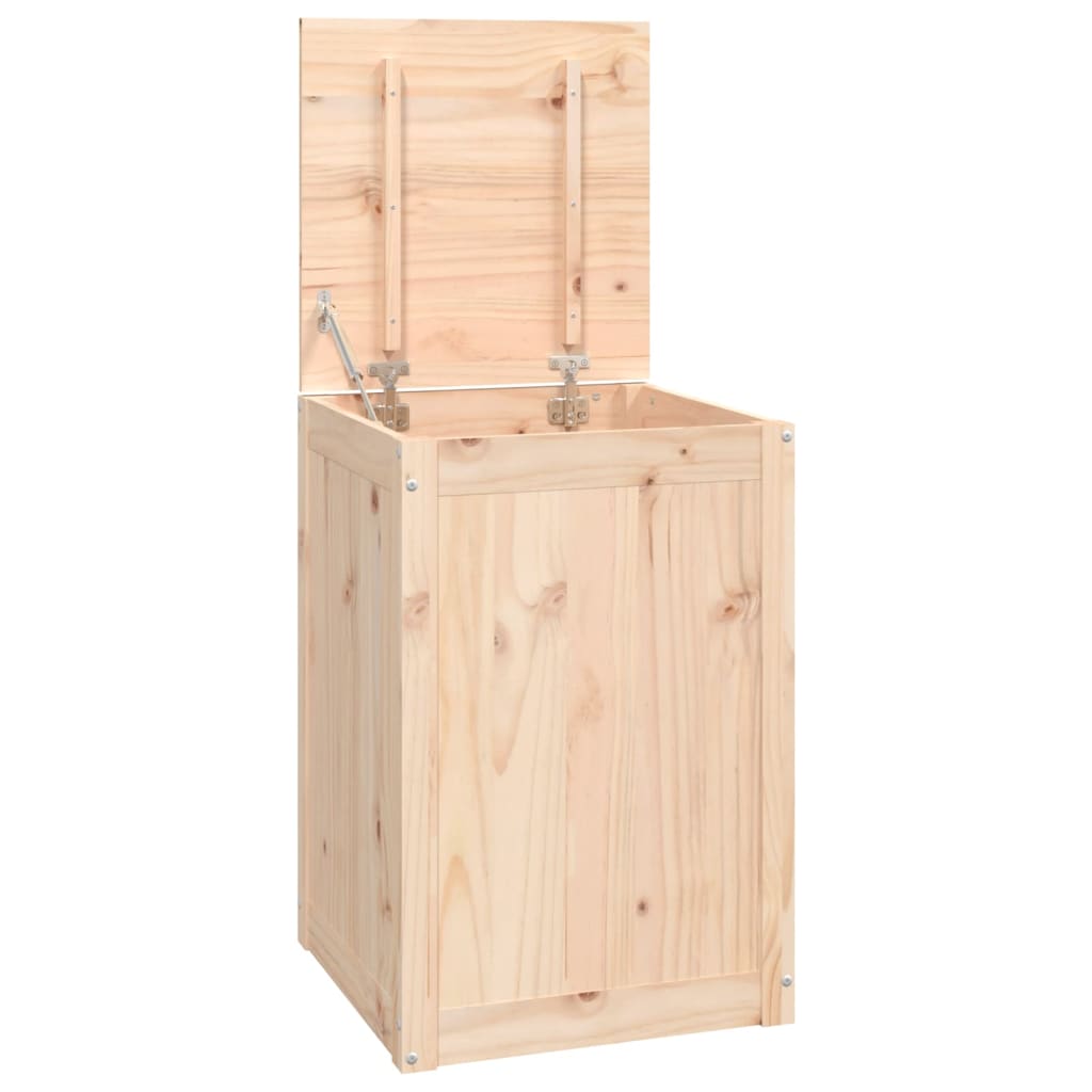 vidaXL Boîte à linge 44x44x66 cm Bois massif de pin