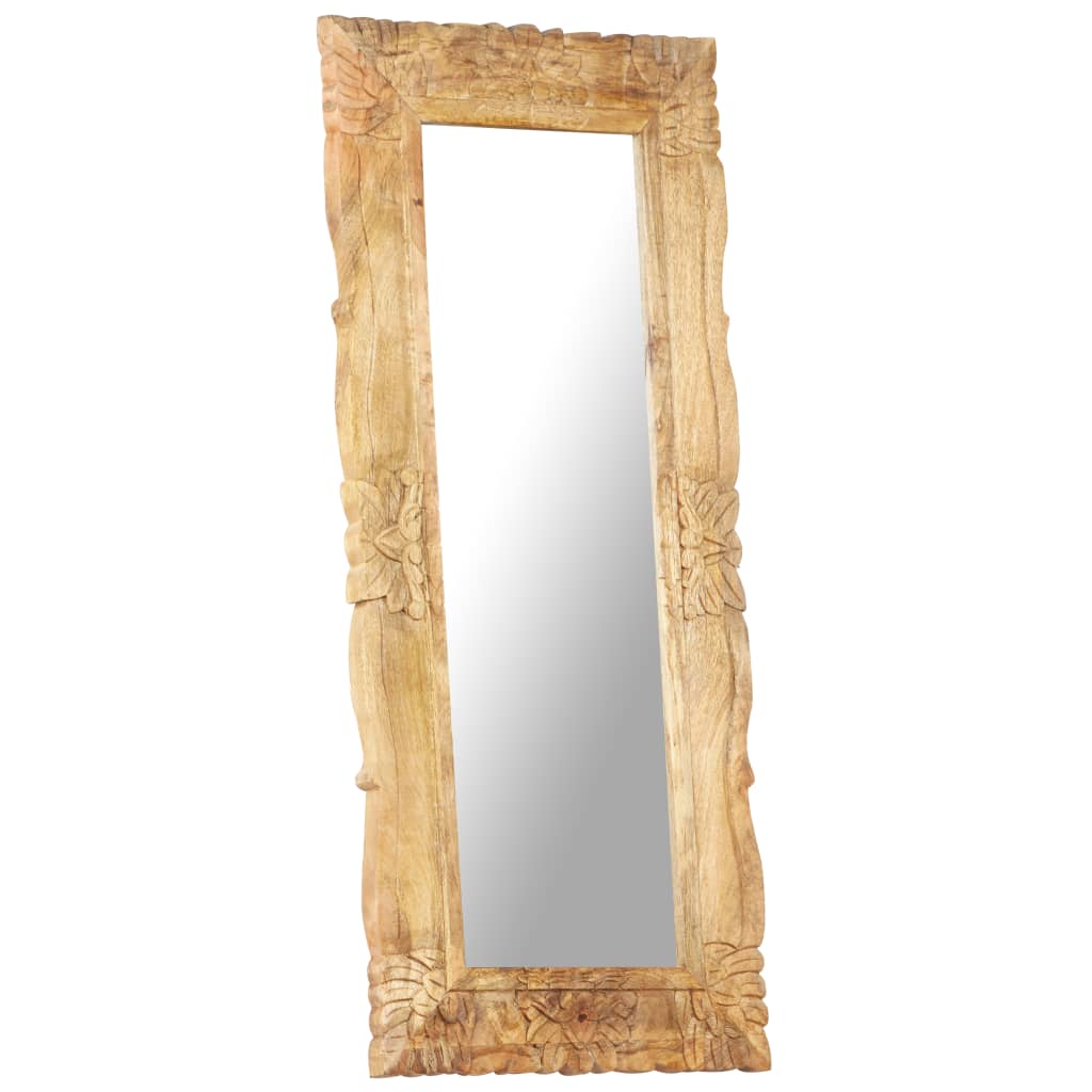 vidaXL Miroir 110x50 cm Bois de manguier massif