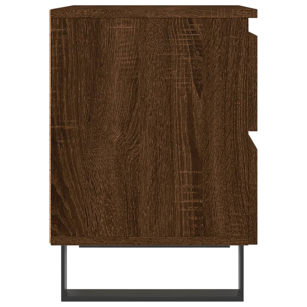 vidaXL Tables de chevet 2 pcs chêne marron 40x35x50 cm bois ingénierie