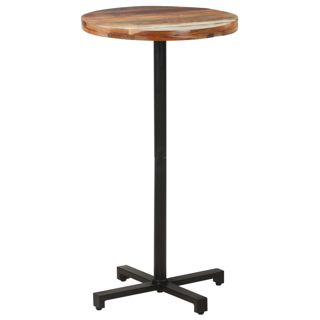 vidaXL Table de bistro Carrée Ø60x110 cm Bois de récupération massif