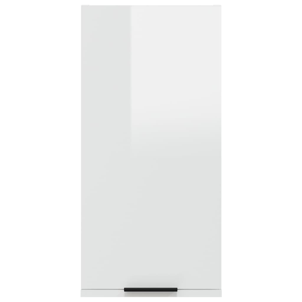 vidaXL Armoire de salle de bain murale Blanc brillant 32x20x67 cm