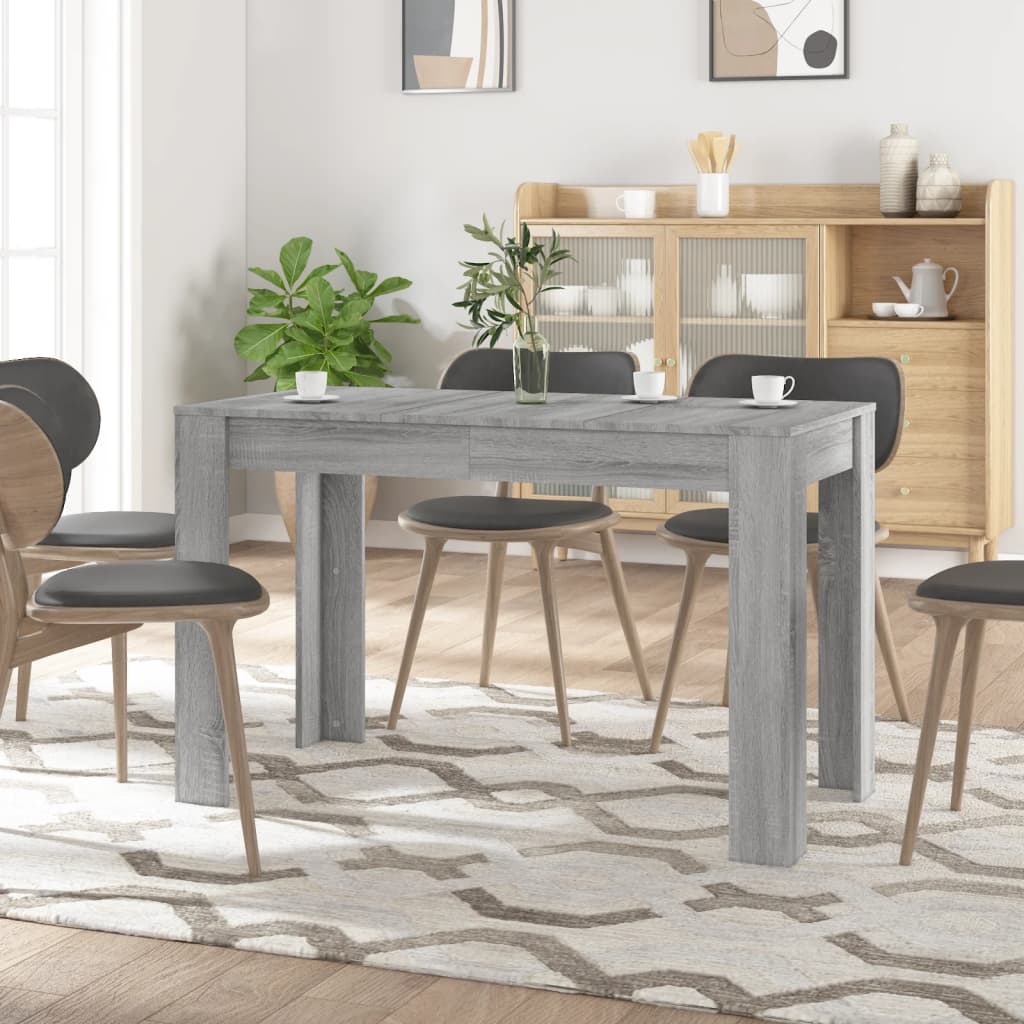 vidaXL Table à dîner sonoma gris 120x60x76 cm bois d'ingénierie