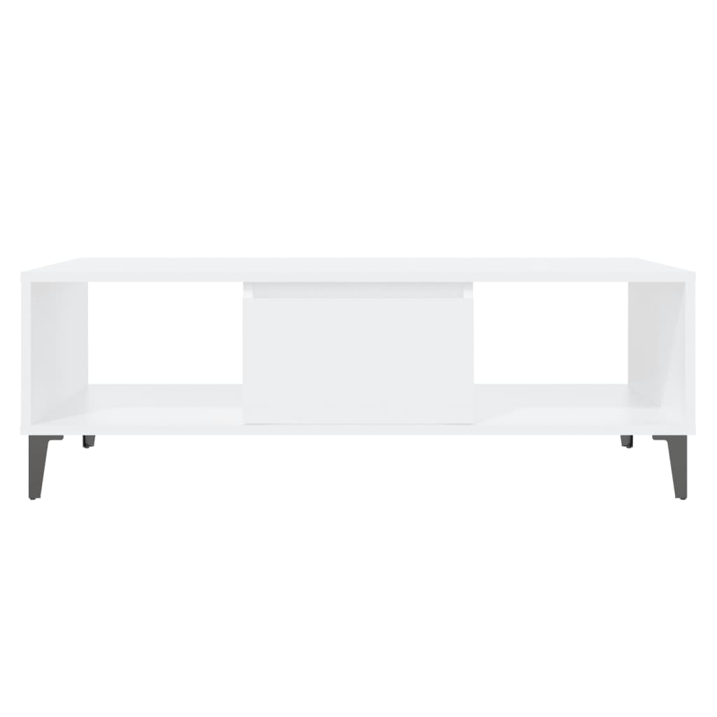 vidaXL Table basse Blanc 103,5x60x35 cm Aggloméré