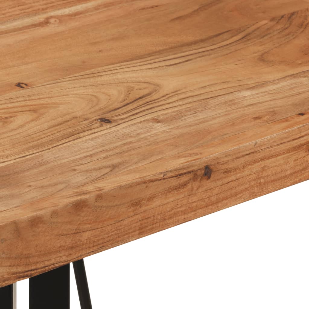 vidaXL Table de bar 55x55x107 cm bois massif d'acacia et fer