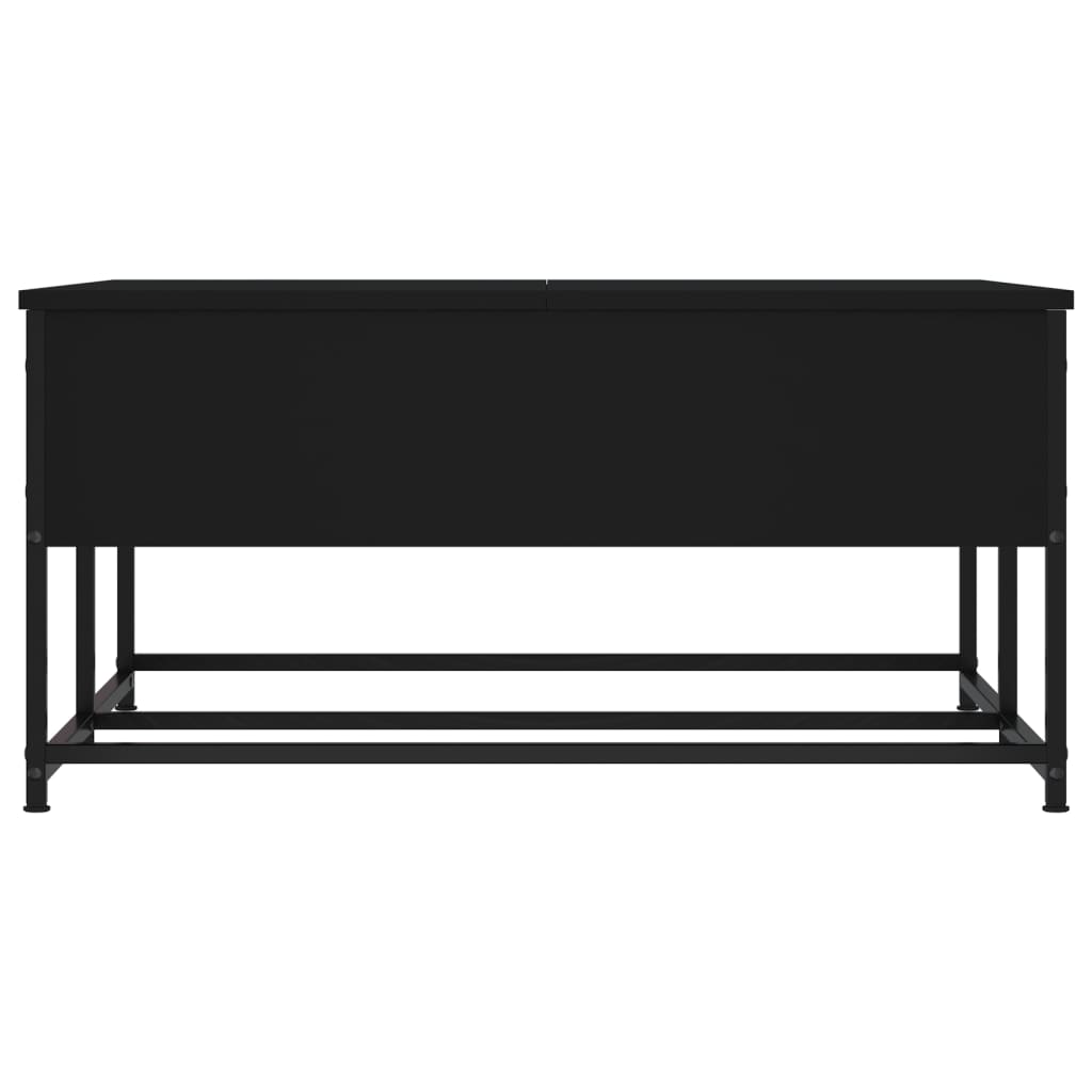 vidaXL Table basse noir 80x80x40 cm bois d'ingénierie