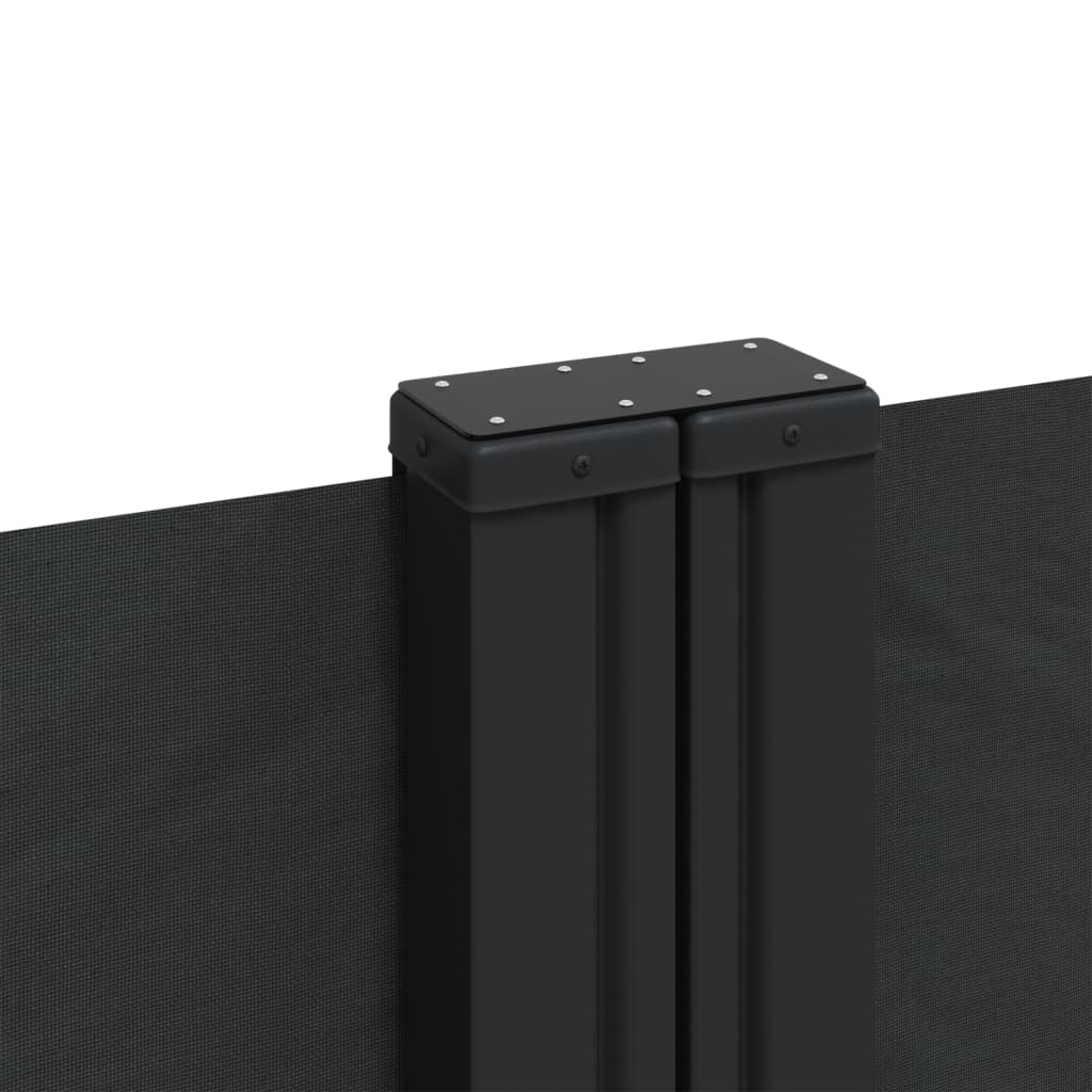 vidaXL Auvent latéral rétractable noir 120x1000 cm