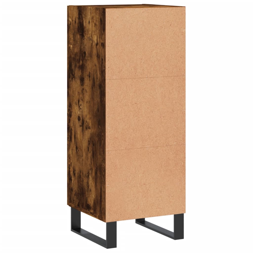 vidaXL Buffet Chêne fumé 34,5x34x90 cm Bois d'ingénierie