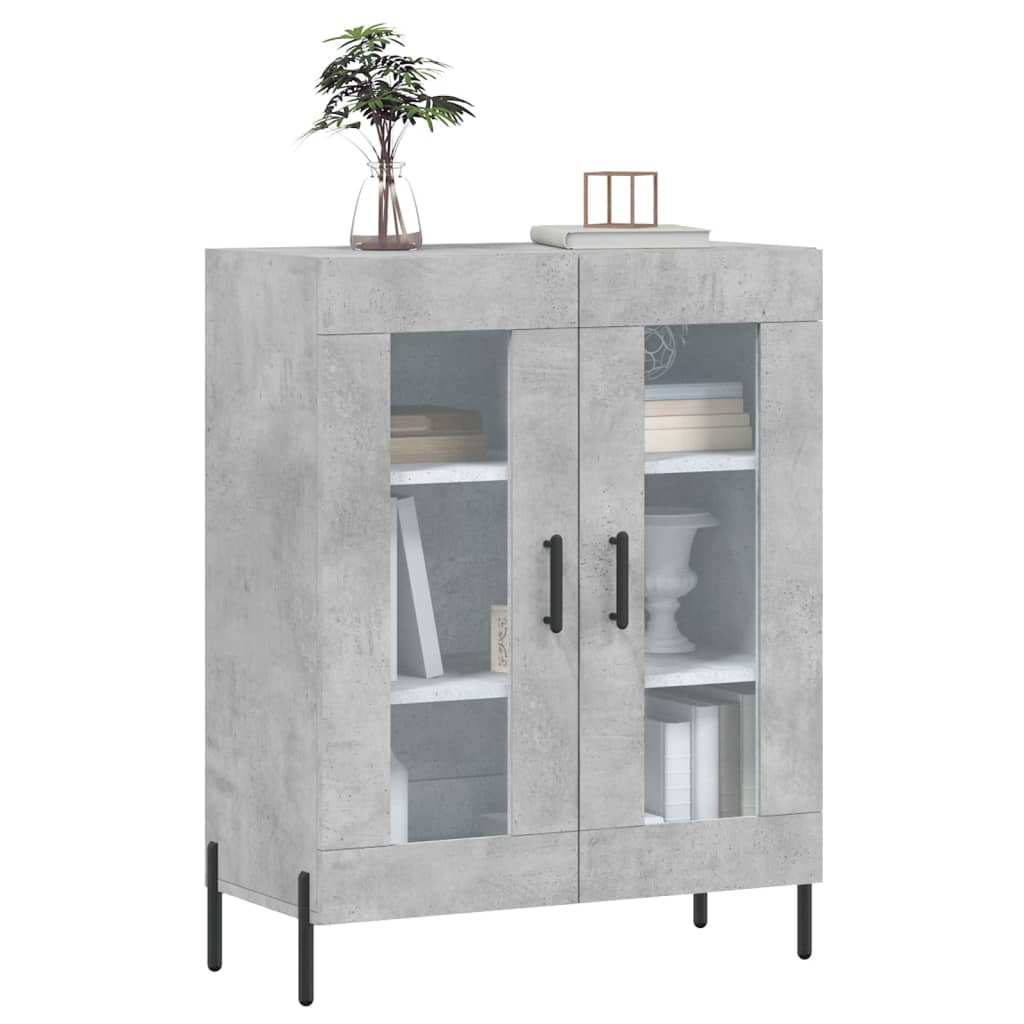 vidaXL Buffet gris béton 69,5x34x90 cm bois d'ingénierie