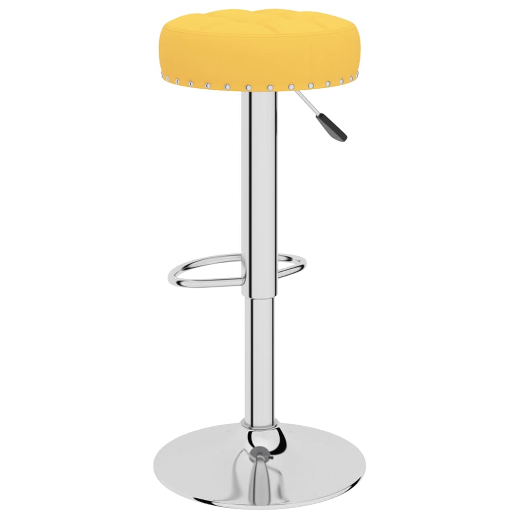 vidaXL Tabourets de bar lot de 2 jaune moutarde tissu