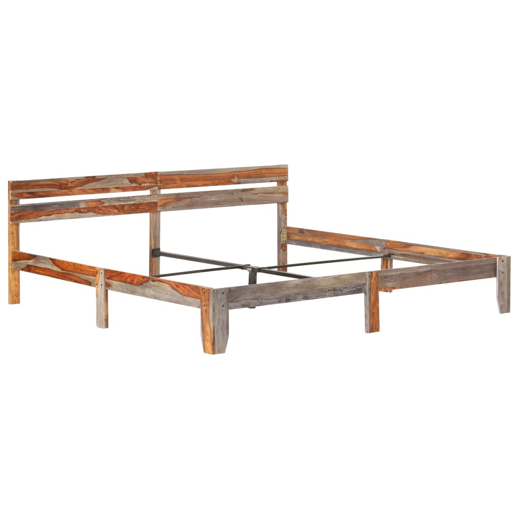 vidaXL Cadre de lit sans matelas bois massif 200x200 cm